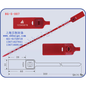 Sello plástico de código de barras BG-S-007